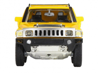 Машина ''АВТОПАНОРАМА'' Hummer H3, желтый, 1/32, свет, звук, инерция, в/к 17,5*13,5*9 см
