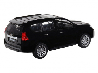 Машина ''АВТОПАНОРАМА'' Land Cruiser Prado, черный, 1/32, свет, звук, инерция, в/к 17,5*13,5*9 см