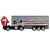 Машина ''АВТОПАНОРАМА'' Volvo, красный, 1/50, свет, звук, в/к 28*14*10 см