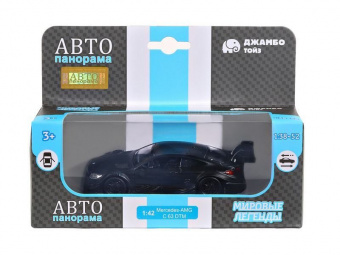 Машина ''АВТОПАНОРАМА'' Mercedes-AMG C 63 DTM, черный матовый, 1/43, инерция, в/к 17,5*12,5*6,5 см