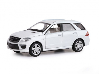 Машина ''АВТОПАНОРАМА'' Mercedes-Benz ML63 AMG, белый, 1/32, свет, звук, инерция, в/к 17,5*13,5*9 см