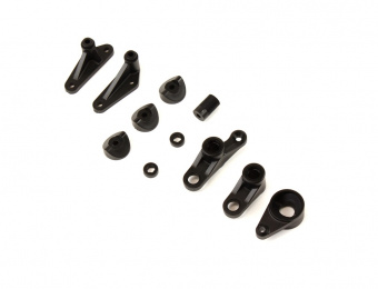 STEERING ARMS, FRONT CHASSIS STAY & SERVO SAVER PLASTIC PARTS