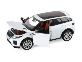 Машина АВТОПАНОРАМА Land Rover Range Rover Evoque HSE 2017, белый, 1/24, в/к 24,5*12,5*10,5 см