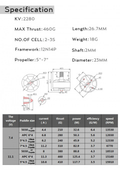 EMAX MT1806 (2280KV) CCW