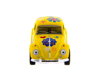 Машина Kinsmart 1967 Volkswagen Classical Beetle with printing инерция (1/12шт.) 1:32 б/к