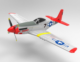 Радиоуправляемый самолет Volantex 768-1 Mustang P51D 750мм Brushless 2.4G 4ch LiPo RTF with Gyro