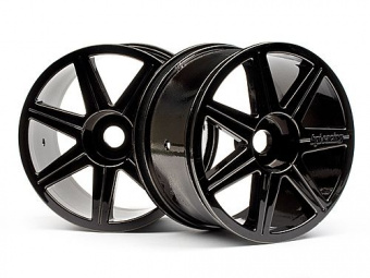 Диски трак 1/8 - 7 Спиц Black Chrome (2шт/ hex17mm ) Trophy Truggy