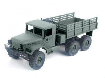 Радиоуправляемая машина MN MODEL военный грузовик (зеленый) 6WD 2.4G 1/16 RTR