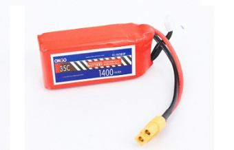 Аккумулятор ONBO 1400 mAh 3S 11.1V 35C LiPo T‐plug 