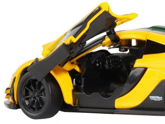 Машина ''АВТОПАНОРАМА'' Mclaren P1™ GTR, желтый, 1/32, свет, звук, инерция, в/к 17,5*12,5*6,5 см