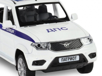Машина ''АВТОПАНОРАМА'' УАЗ PATRIOT Полиция, 1/26, свет, звук, инерция, в/к 24,5*12,5*10,5 см