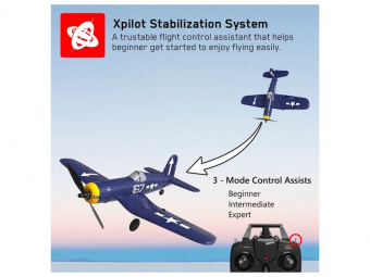 Радиоуправляемый самолет Volantex RC 761-8 F4U 400мм 2.4G 4ch LiPo RTF with Gyro