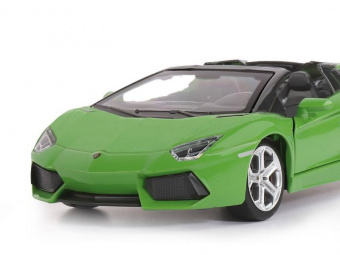 Машина ''АВТОПАНОРАМА'' Lamborghini Aventador Roadster-OPEN, зеленый, 1/24, в/к 24,5*12,5*10,5 см