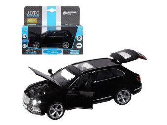 Машина ''АВТОПАНОРАМА'' Bentley Bentayga, черный, 1/34, свет, звук, инерция, в/к 17,5*13,5*9 см