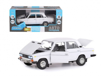 Машина ''АВТОПАНОРАМА'' ВАЗ 2106, 1/22, белый, инерция, в/к 24,5x12,5x10,5 см