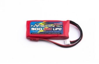 Li-Po 7.4V(2s) 900mAh 30C JST Plug Soft Case