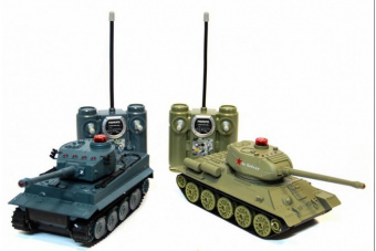 Радиоуправляемый танковый бой Abtoys Т34 и Tiger 1:32