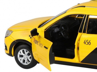 Машина ''АВТОПАНОРАМА'' Яндекс.Такси LADA GRANTA CROSS, желтый, 1/24, в/к 24,5*12,5*10,5 см