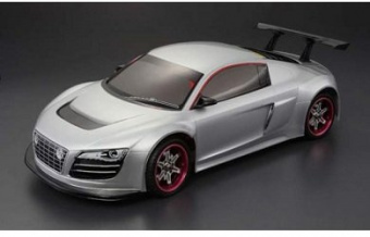 Кузов Speedway Slide Audi R8 не окрашенный с отражателями, спойлерами и комплектом стайлинга 1:10