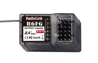 Приемник RadioLink R6FG с гироскопом для автомоделей/катеров (6 каналов, подходит к RC6GS, RC4GS, T8FB, T8S)