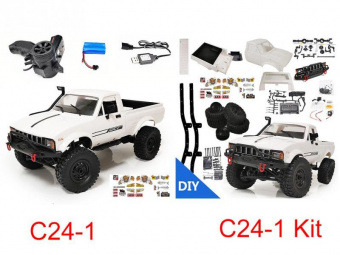 Радиоуправляемая машина WPL пикап Hilux (белый) 4WD 2.4G 1/16 KIT