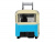 Трамвай ''Автопанорама'', синий, 1/90, свет, звук, инерция, в/к 22*13,5*5,8 см