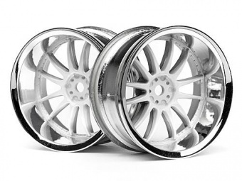 Диски 1/10 - WORK XSA 02C 26mm CHROME/WHITE (вынос 9mm) 2шт