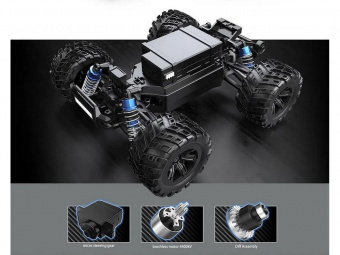 Радиоуправляемый монстр MJX Hyper Go 20208 Brushless 4WD 2.4G LED 1/20 RTR