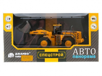 Машина АВТОПАНОРАМА БУЛЬДОЗЕР, 1/50, желтый, свет, звук, в/к 25*10*13 см