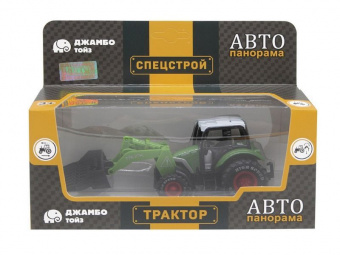 Машина ''АВТОПАНОРАМА'' ТРАКТОР, зеленый, инерция, в/к 20,5*7,5*9 см