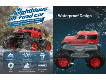 Радиоуправляемая машина-амфибия Double Eagle Jeep Wrangler Bigfoot 1/18 4WD 2.4G RTR