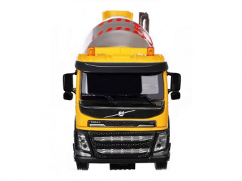 Машина ''АВТОПАНОРАМА'' Volvo бетономешалка, желтый, 1/50, свет, звук, в/к 28*14*10 см