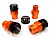 Хексы (4шт) выступ +12мм (оранж) T-Maxx, 1/10 Revo & Summit