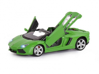 Машина ''АВТОПАНОРАМА'' Lamborghini Aventador Roadster-OPEN, зеленый, 1/24, в/к 24,5*12,5*10,5 см