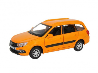 Машина ''АВТОПАНОРАМА'' LADA GRANTA CROSS,оранж, 1/24, свет, звук, инерция, в/к 24,5*12,5*10,5 см