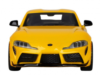 Машина АВТОПАНОРАМА Toyota Supra [US], 1/31, желтый, откр. двери, свет, звук, в/к 18*9*13,5 см