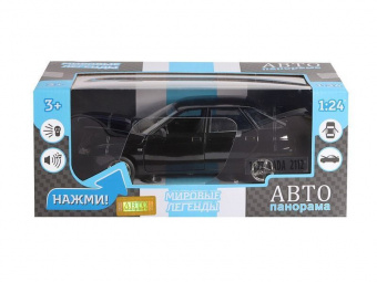 Машина ''АВТОПАНОРАМА'' ВАЗ 2112, 1/22, черный, инерция, в/к 24,5x12,5x10,5 см