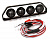 Realistic Roof Top Spot Light Set (4) LED with Adjustable Housing for 1/10, 1/8 & 1/5 Scale