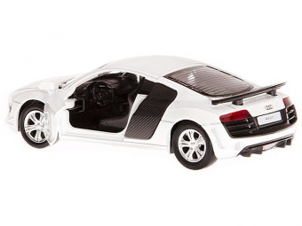 Машина ''АВТОПАНОРАМА'' Audi R8 GT, белый металлик, 1/43, инерция, в/к 17,5*12,5*6,5 см