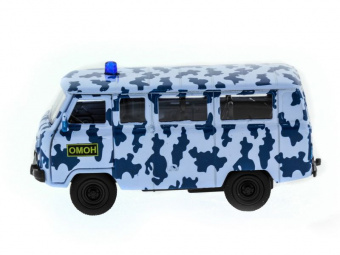 Машина ''АВТОПАНОРАМА'' инерц. УАЗ-452 (ОМОН) 1/50, в/к 12*7*5,5 см