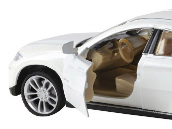 Машина ''АВТОПАНОРАМА'' BMW X6, белый, 1/32 , свет, звук, инерция, в/к 17,5*13,5*9 см