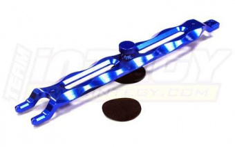 Фиксатор аккумулятора (синий) для Traxxas 1/10 Slash 4X4 & 2WD