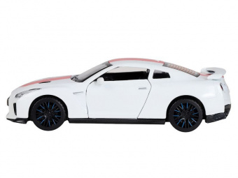 Машина АВТОПАНОРАМА Nissan GT-R (R35), 1/32, белый, свет, звук, в/к 18*9*13,5 см