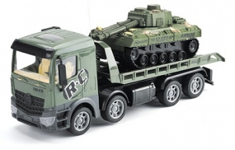 Радиоуправляемый грузовик-трейлер + танк ZhouleToys CityTruck 1:24
