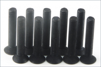 Flat Head Screw(Hex/M3x18/10pcs)