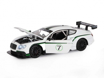 Машина ''АВТОПАНОРАМА'' Bentley Continental GT3 Concept, белый, 1/24, в/к 24,5*12,5*10,5 см