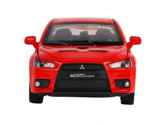 Машина АВТОПАНОРАМА Mitsubishi Lancer Evolution, 1/32, красный, свет, звук, в/к 17,5*12,5*6,5 см
