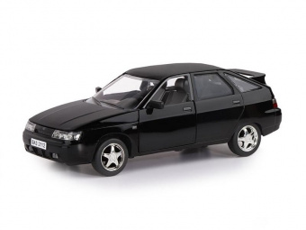 Машина ''АВТОПАНОРАМА'' ВАЗ 2112, 1/22, черный, инерция, в/к 24,5x12,5x10,5 см