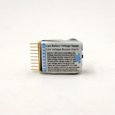 Индикатор питания HOTRC для LiPo аккумуляторов с биппером 1-8S