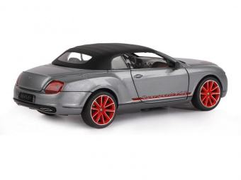 Машина ''АВТОПАНОРАМА'' Bentley Continental Supersports ISR, серый мет, 1/24, в/к 24,5*12,5*10,5 см